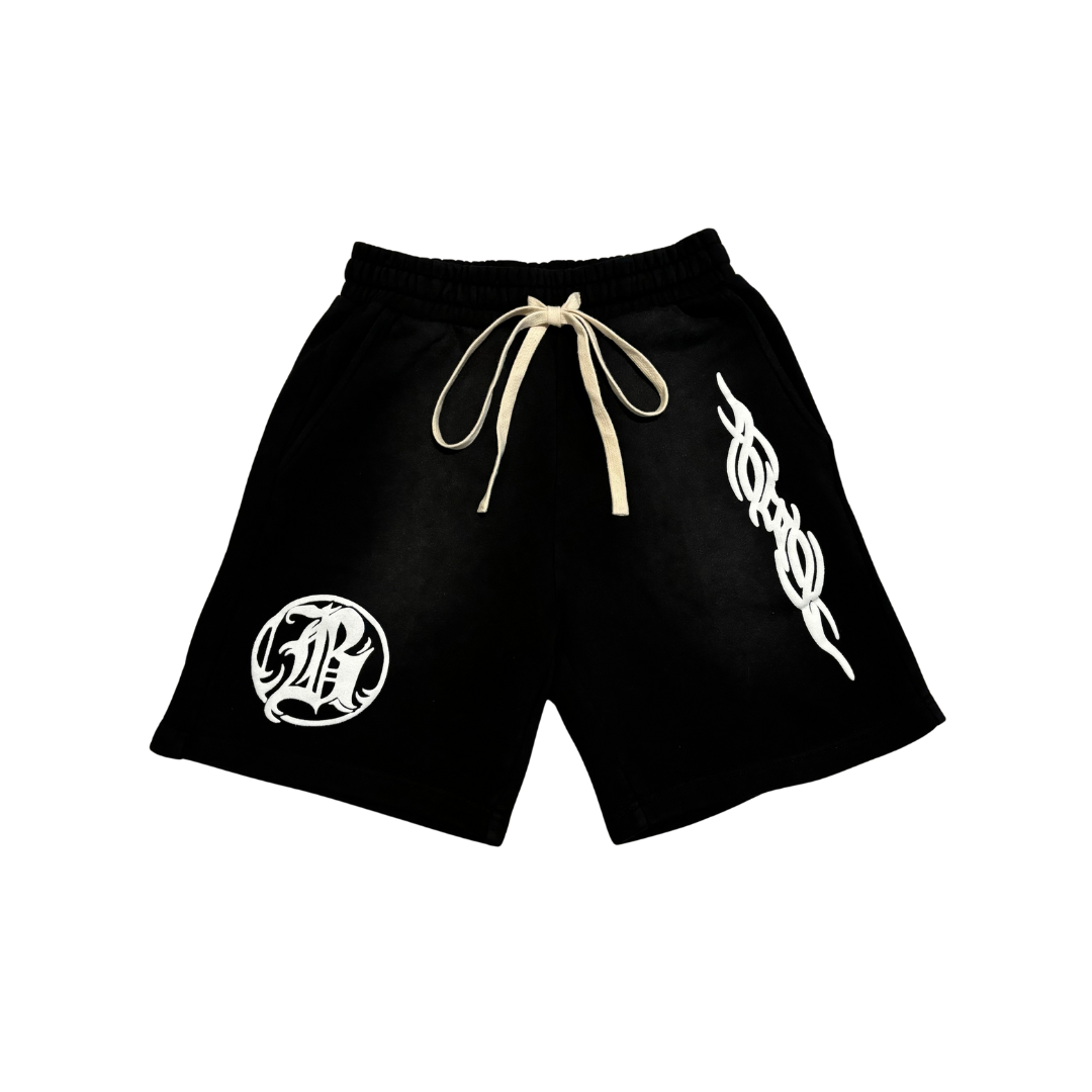 Backend Washed Shorts Black