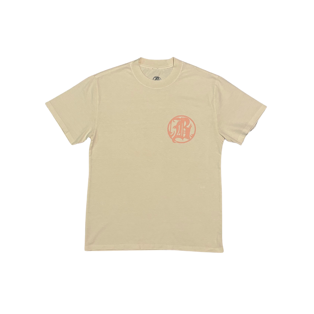 Backend Logo Tee Cream/Rose