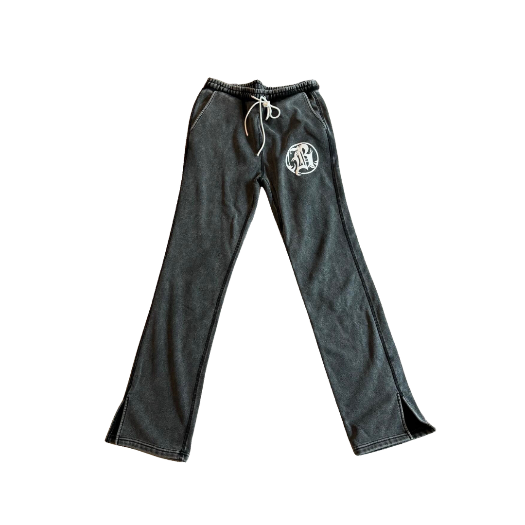 Backend Washed Split Sweats Black