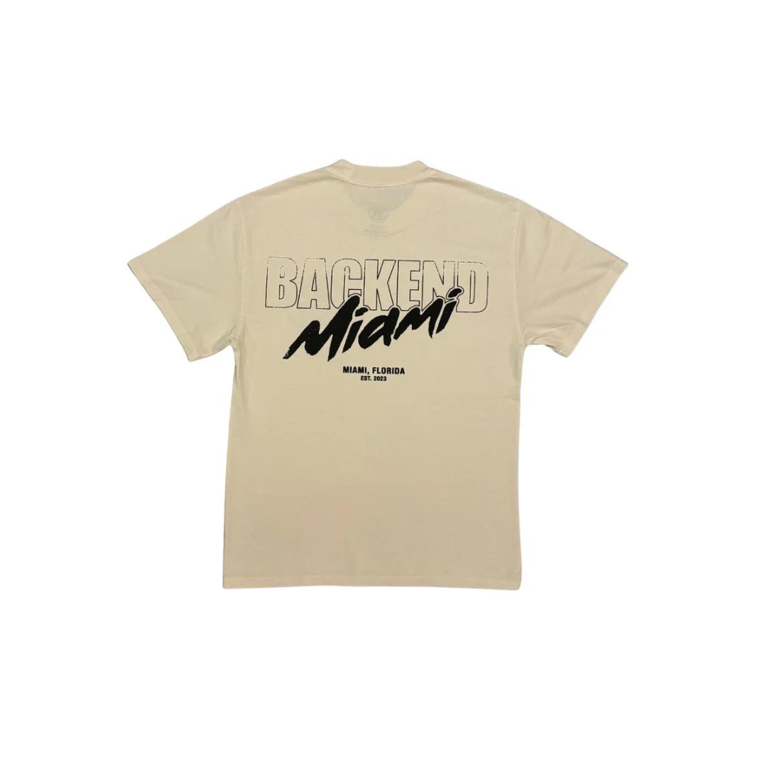 Backend Logo Tee Cream/Black